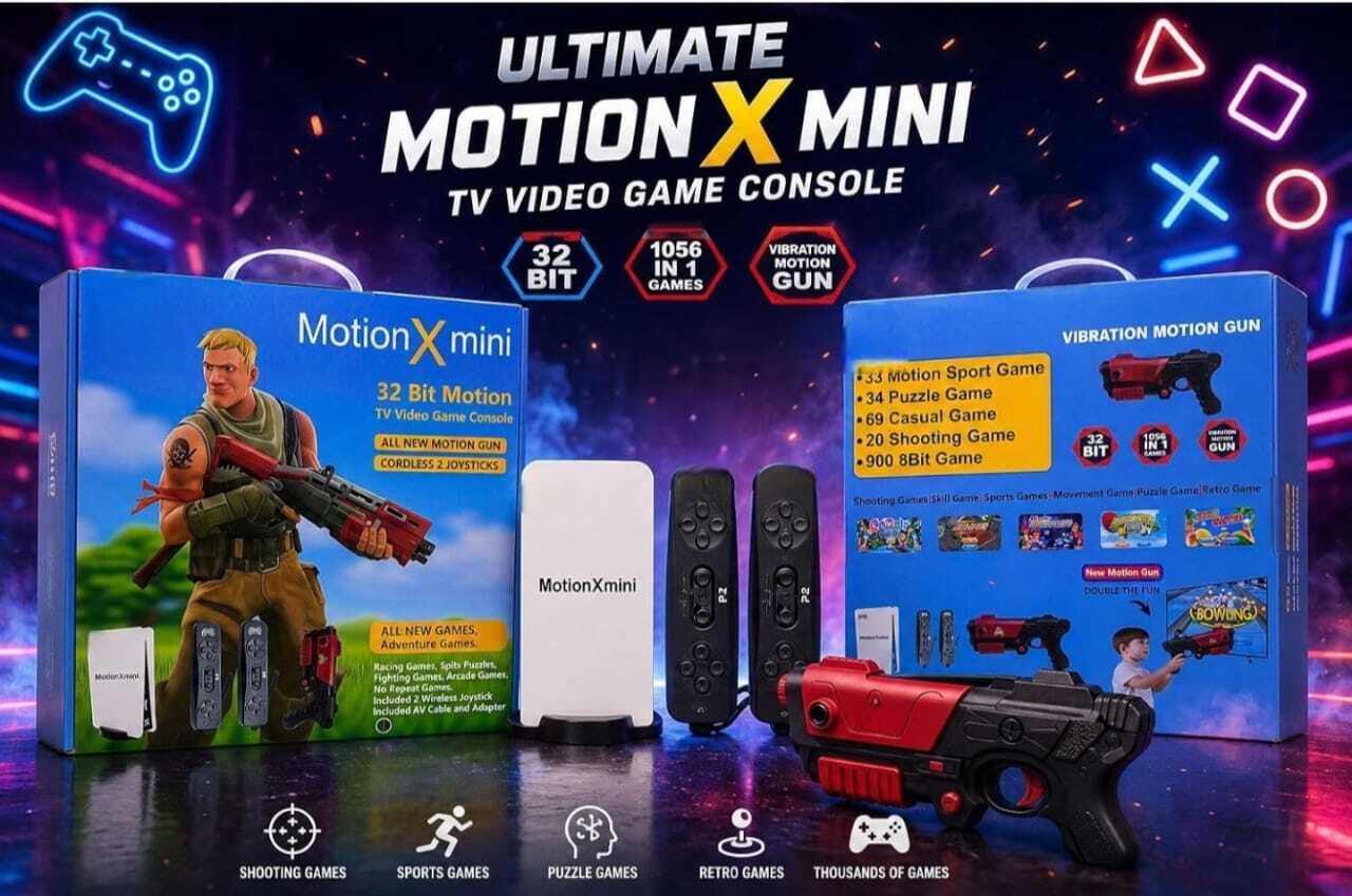 TV Video Game Console with Motion Gun & Dual Controllers | 1056 Built-in Games Special Edition-image-44