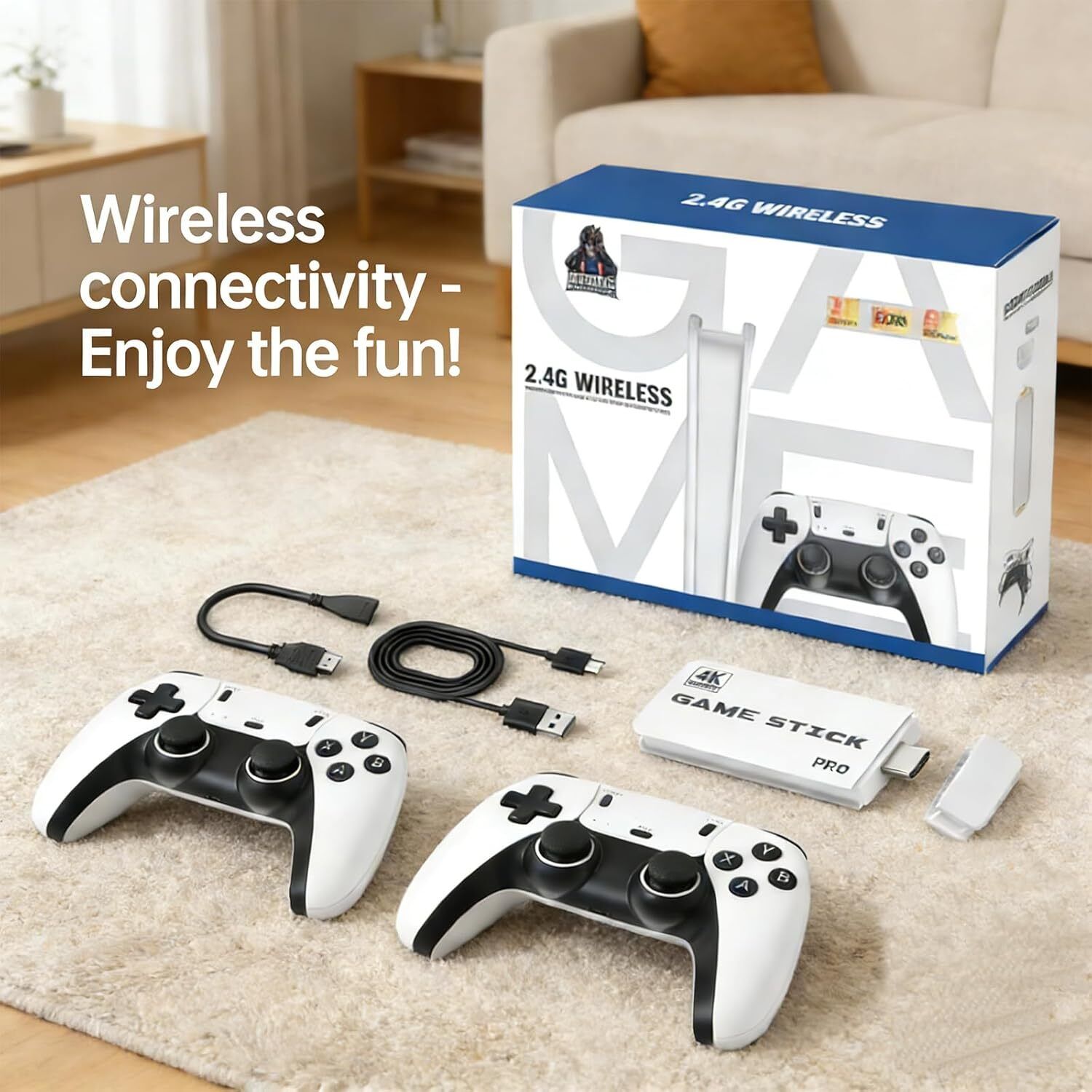Wireless Retro Game Console 4K HDMI TV Gaming Stick with 2 Controllers Premium Edition-picture-17