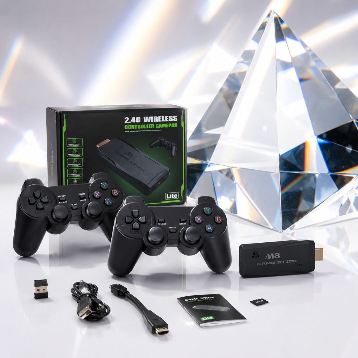 M8 Pro 4K Game BJ Stick 64GB 20000+ Games Dual Wireless HDMI Console with Game and Expansion Pack-image-10