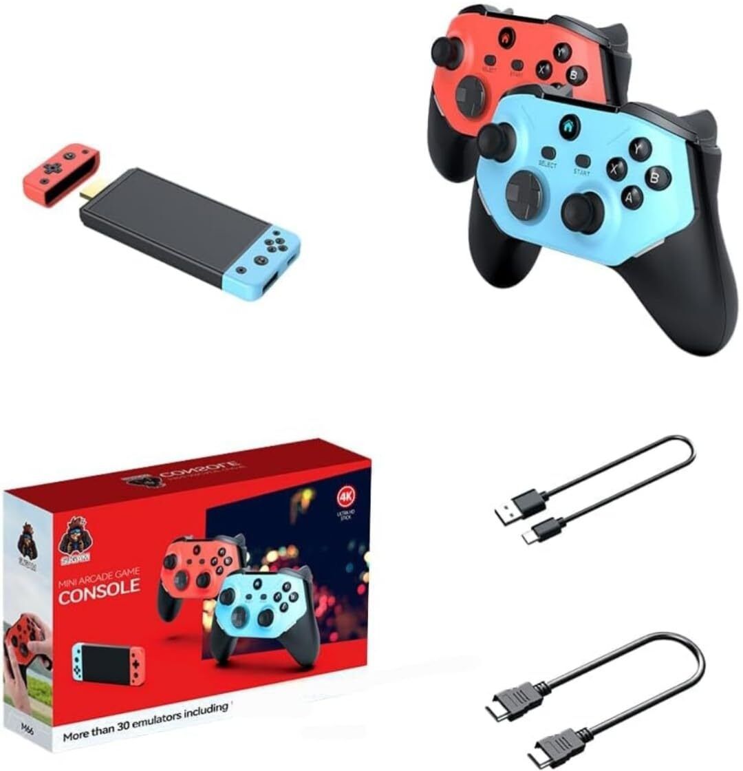M66 Wireless Video Game Plug&Play 4K HD Output with 35 Emulators & 20,000+ Games Exclusive Edition