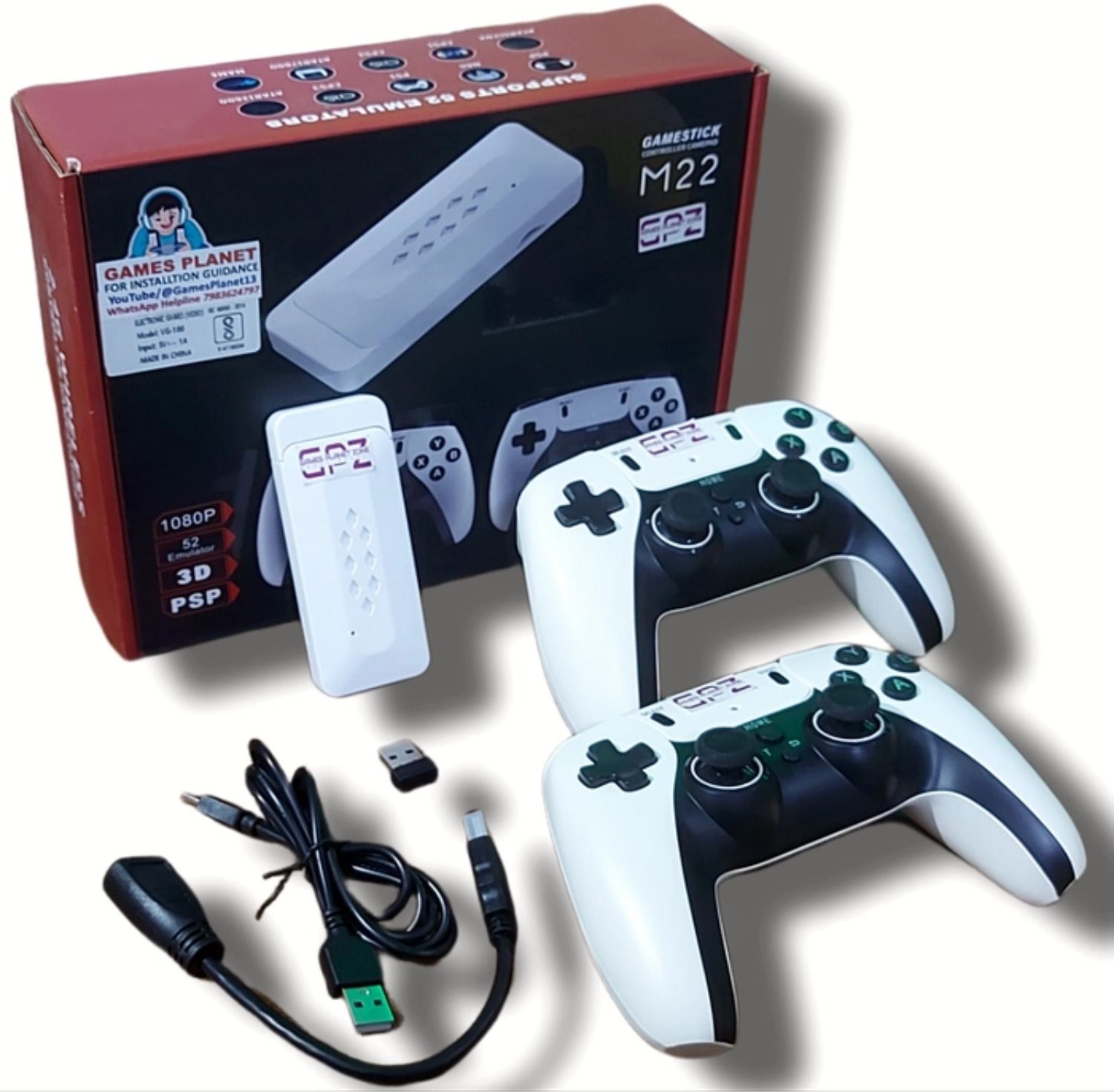 M22 Retro GameStick, UHD 4K, Wireless Controller, Built-in 30k+ Retro Games M6 Black Edition-image-29