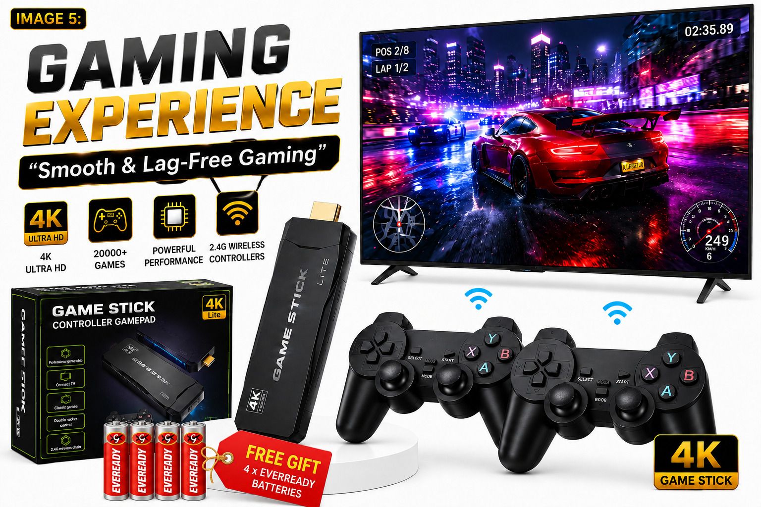 M8 Infinity Retro 4K HDMI Gaming Stick Dual Wireless Console 20000+ Games with Game and Expansion Pack-image-39