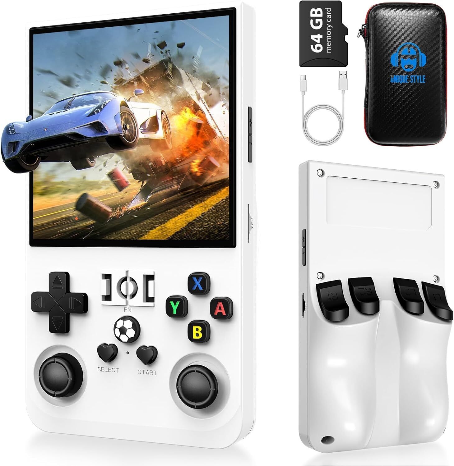 Playtastic R36S Max Retro Game Console 4 inch Retro Emulator System 64 GB with 15000+Preinstall video game Mario ,GTA Vice City-image-35