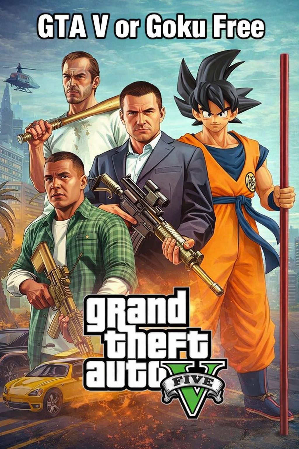 GTA V WITH GOKU FREE GTA V CODE IN PACKAGE PC DIGITAL DOWNLOAD ANIME GOKU FREE Deluxe Edition-image-19