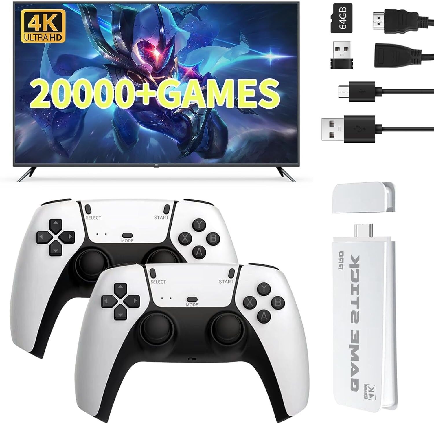 Timkolas 4K Ultra HD M15 console tv video game stick with 20000+preloaded classic game_07 64 GB with Super Mario Bros,Contra,Adventure Island,Donkey Kong,Street Fighter,Tekken3,etc.-image-25