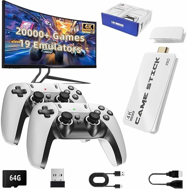 M15 Game Stick 2.4Ghz, Retro Game With 4K HDMI Output & 2 Wireless Controller_04 25th Anniversary Edition-image-43