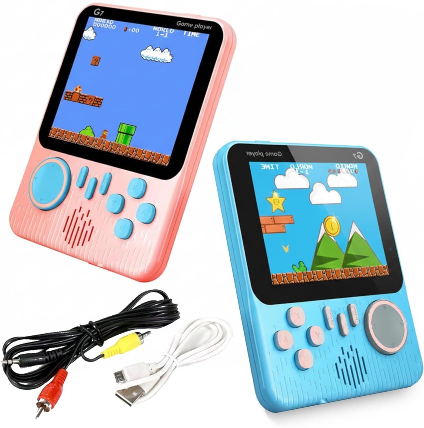 shirly G7 Retro Handheld Game Console 3.5 Inch Screen with 666 Built-in Games 8 GB with 666 IN ONE-image-43