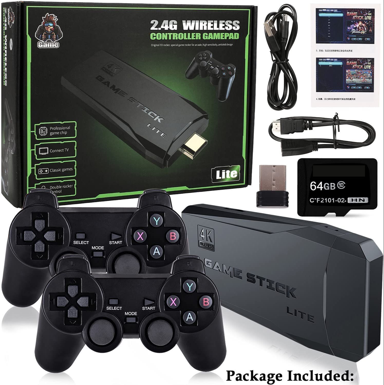 Wireless Video Game 8 BIT HDMI Output Dual Player- 4K Ultra HD Game Stick Exclusive Edition-image-27
