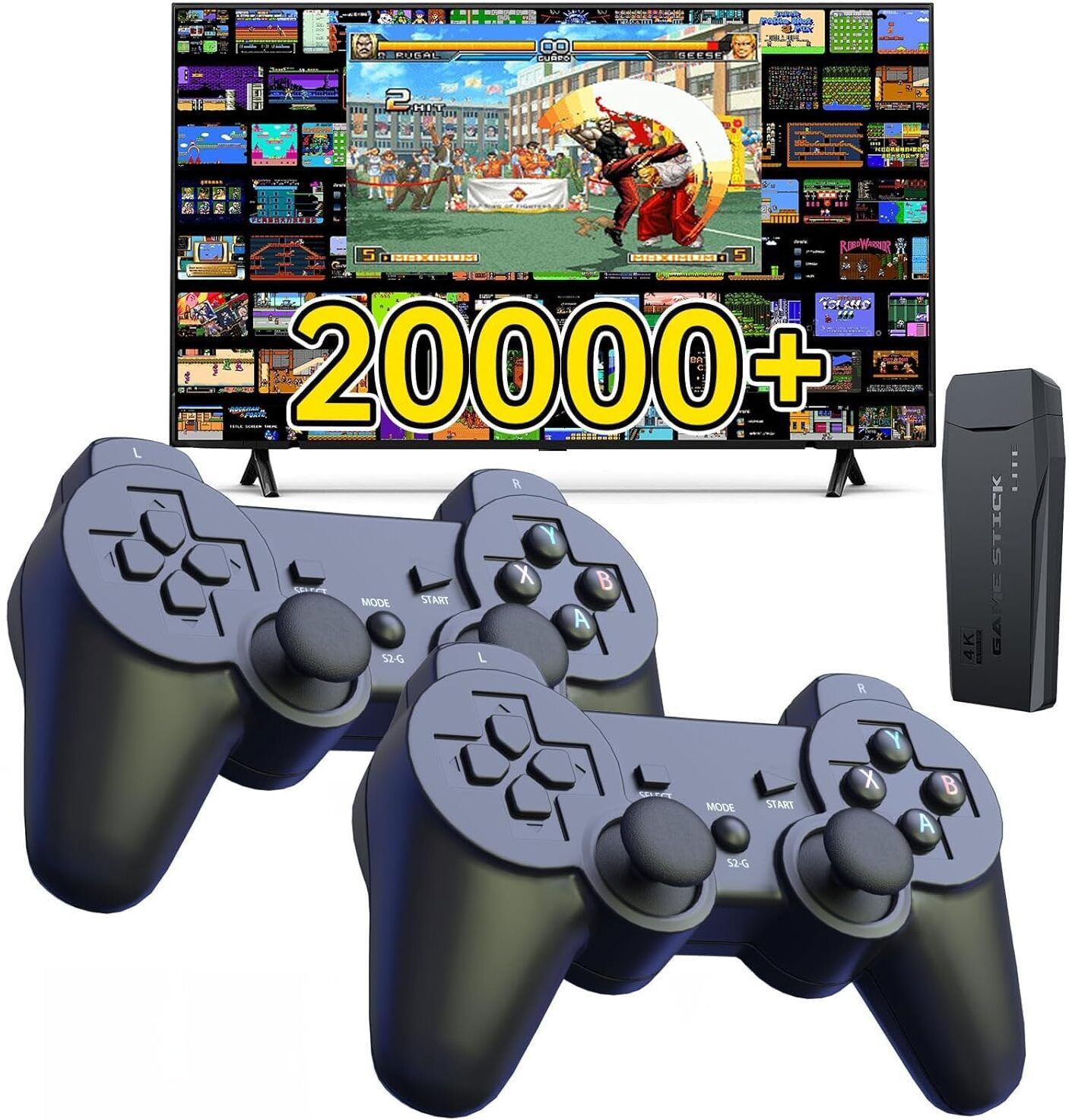 Video Game Player with 20000+ Retro Game HDMI Output Dual Player-4KGame Stick21 5th Anniversary Edition-picture-18