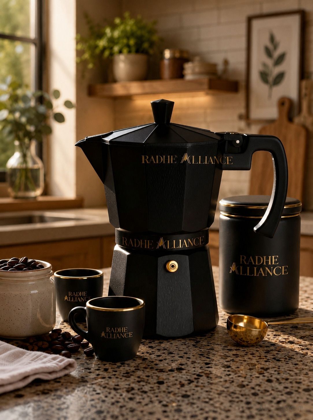 radhe alliance MOKA POT0555 6 Cups Coffee Maker-picture-0