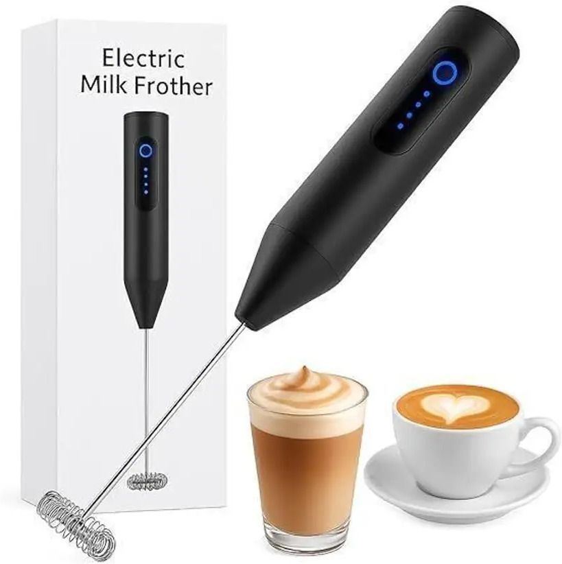 Milk Frother Handheld USB, Rechargeable Electric Coffee Beater, egg beater 10 Cups Coffee Maker