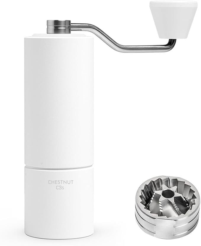 timemore Manual Coffee Grinder C3S - White 38mm S2C660 Burr for Pour-over and espresso 3 Cups Coffee Maker-picture-11