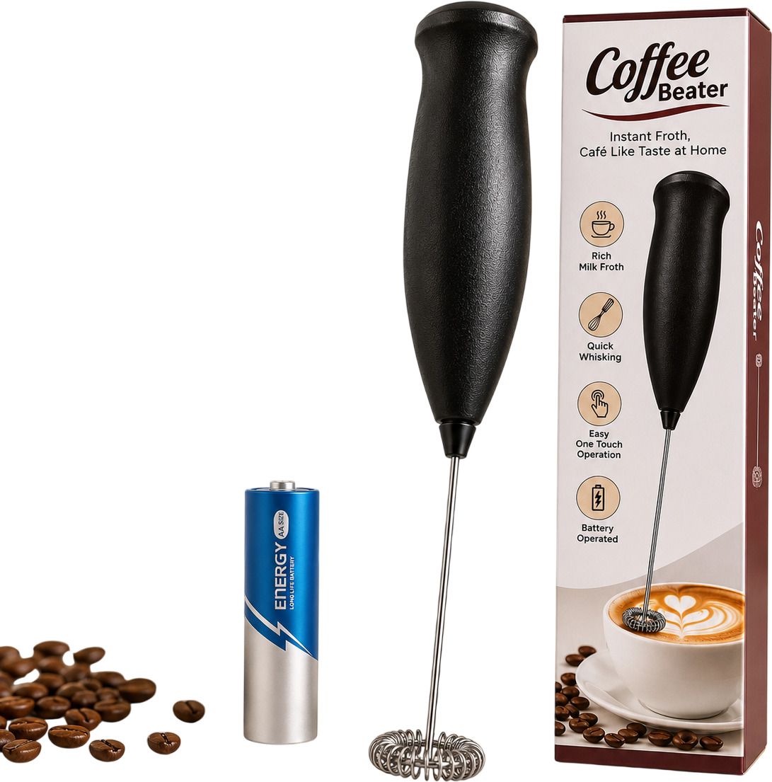 hipoo Coffee Beater & AA Battery Combo Pack – Instant Milk Frother Set Personal Coffee Maker-picture-38