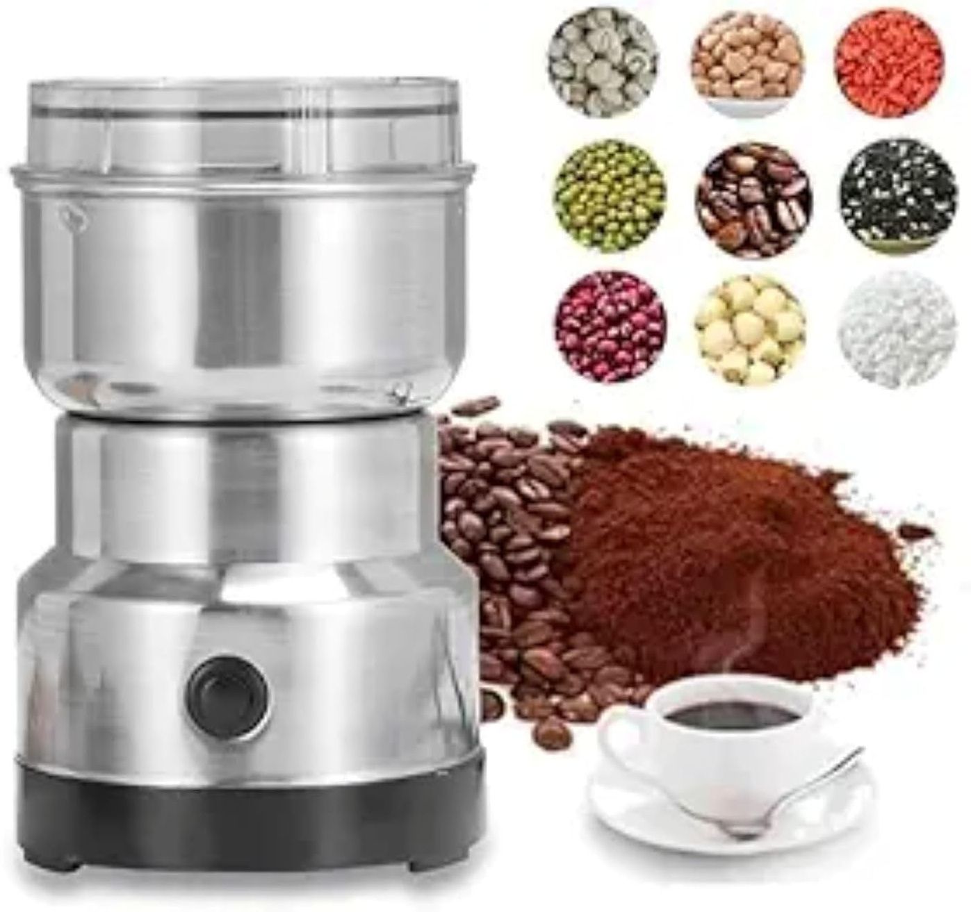 slipcare Multi-Functional Stainless Steel Coffee Bean Grinder for Spice, Miksi Mixer -S28 Personal Coffee Maker-picture-11