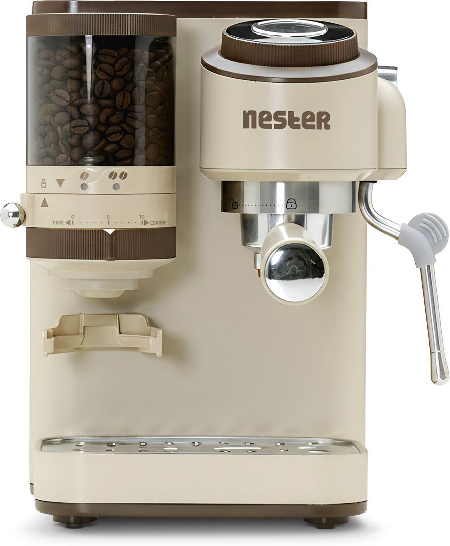 nester Home Barista Coffee Machine Built-in Grinder, 20 Bar - Smoked 2 Cups Coffee Maker-picture-24