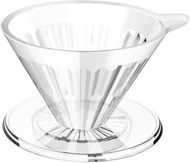 Plastic V60 Coffee Dripper Heat Resistant Resin 1-4 Cups Coffee Maker 4 Cups Coffee Maker