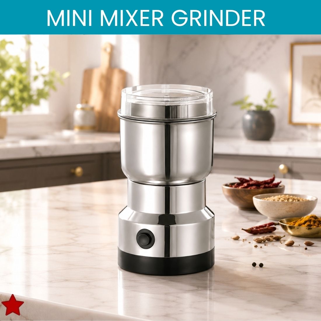 sacro Stainless Steel Mini Mixer Grinder With Coffee Maker for Masala/Coffee BeansZ294 Personal Coffee Maker-picture-8