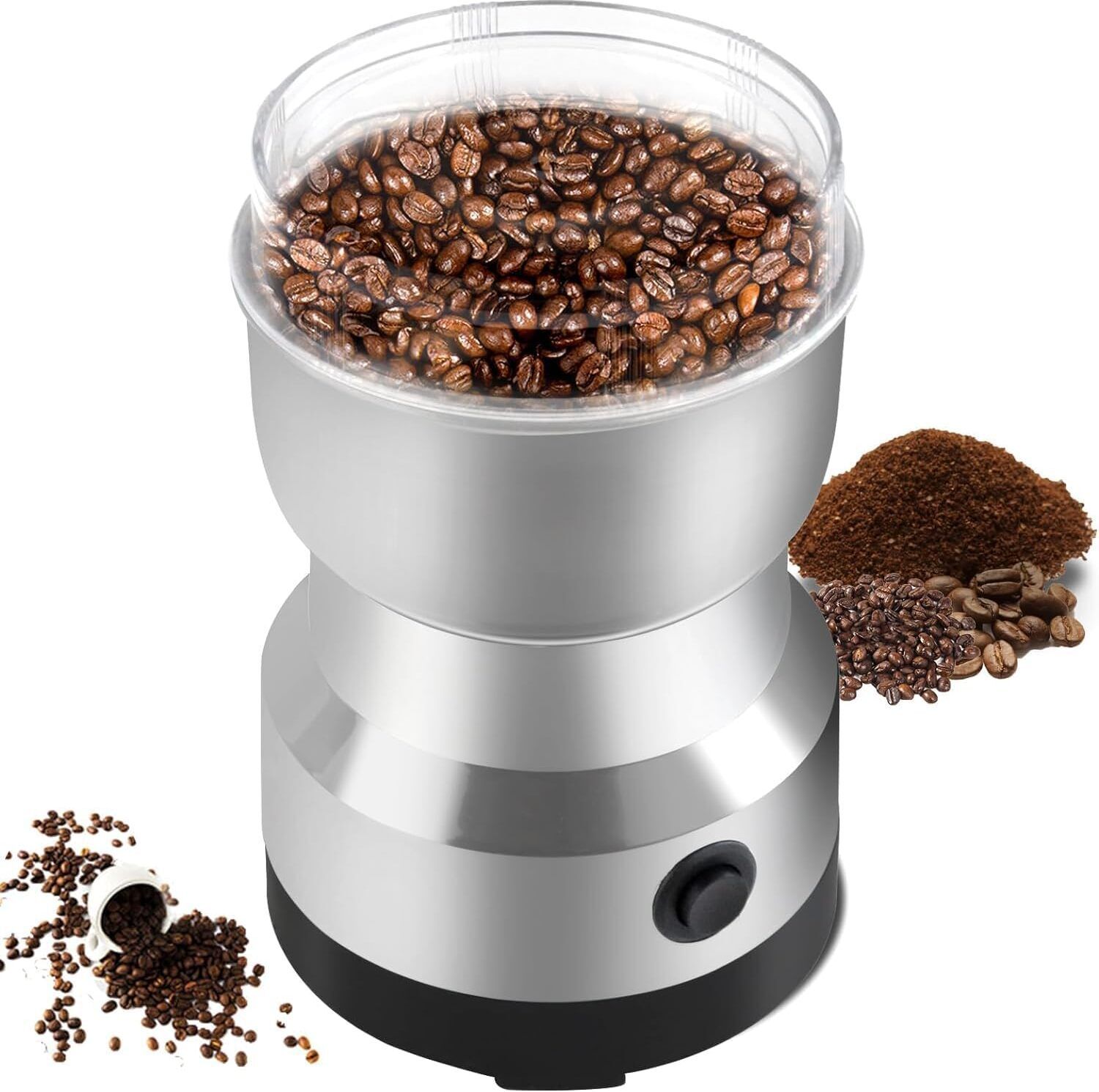 Electric Coffee Grinder for Beans & Spice Grinder with Removable Grinding Personal Coffee Maker-image-14