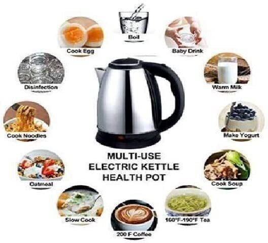 Scarlet Electric Kettle 2L Design for Hot Water, Tea,Coffee,Milk. 4 Cups Coffee Maker-image-43