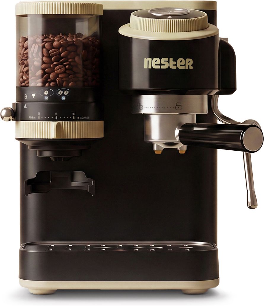 nester Home Barista Coffee Machine Built-in Grinder, 20 Bar - Dalgona 2 Cups Coffee Maker-picture-25