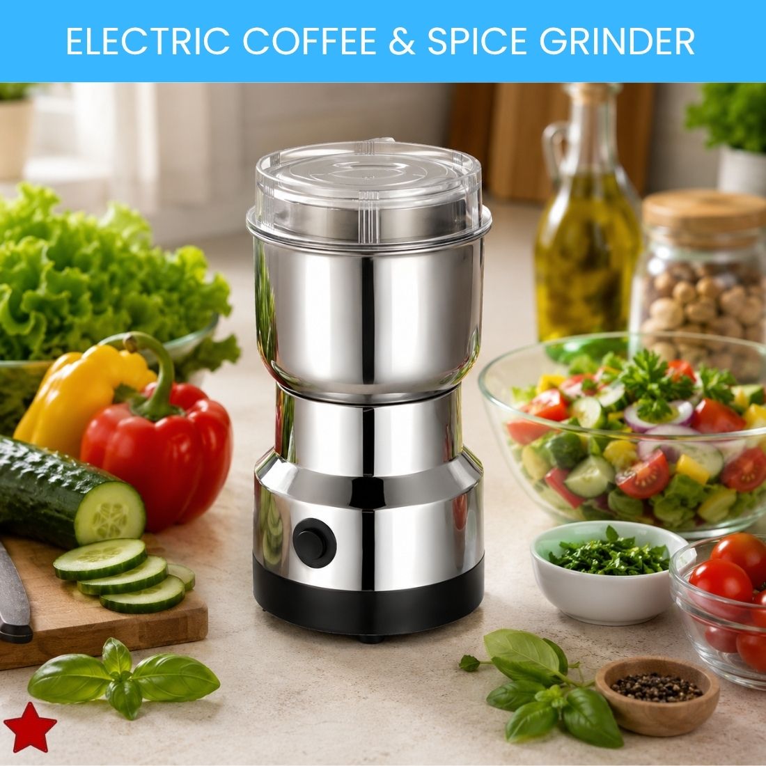 Stainless Steel Mini Mixer Grinder With Coffee Maker for Masala/Coffee BeansC159 Personal Coffee Maker-image-32