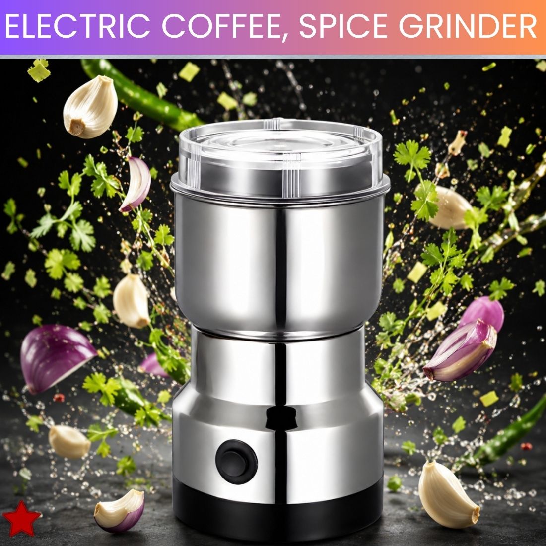 sacro Stainless Steel Mini Mixer Grinder With Coffee Maker for Masala/Coffee BeansZ335 Personal Coffee Maker-picture-9