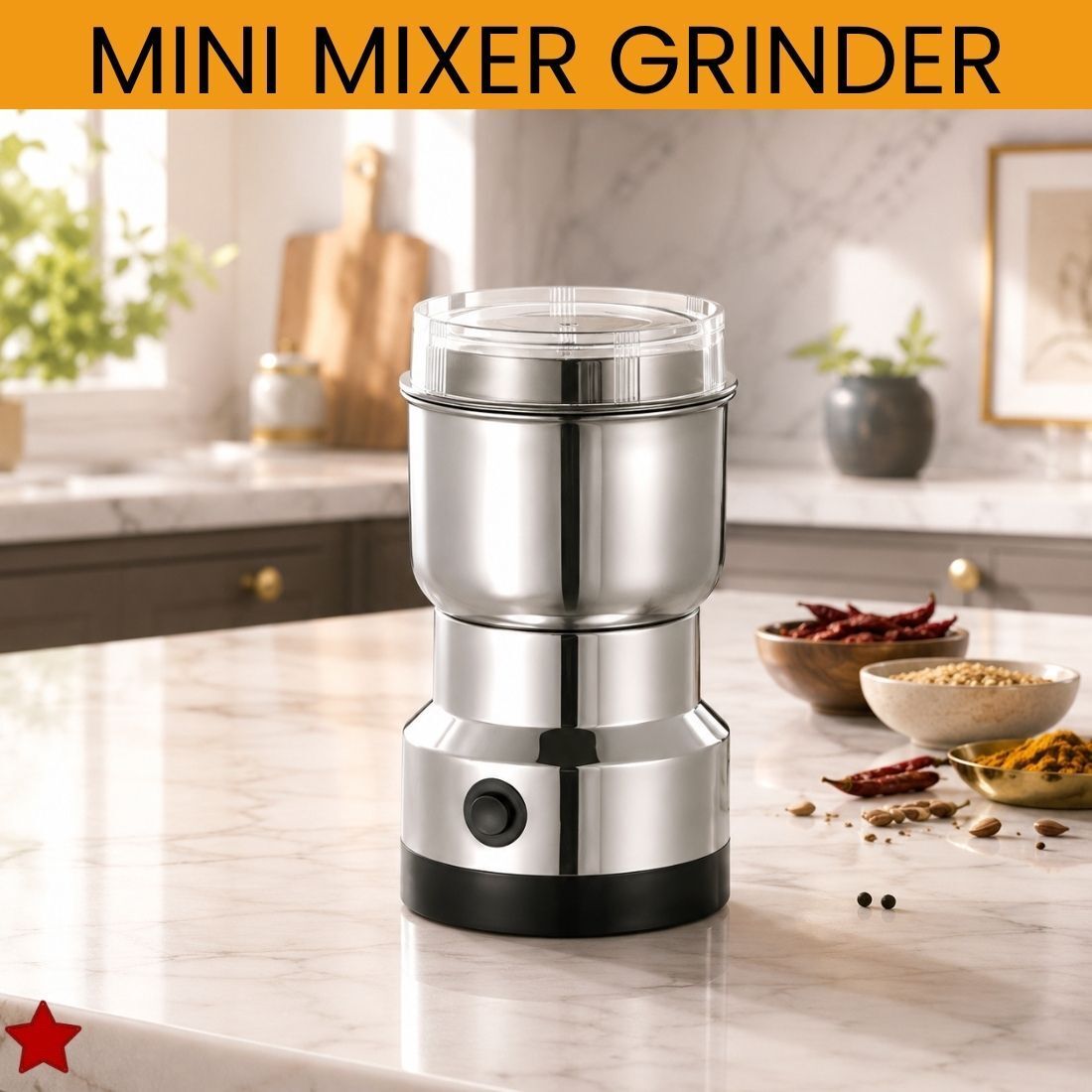 Stainless Steel Mini Mixer Grinder With Coffee Maker for Masala/Coffee BeansW92 Personal Coffee Maker-image-38