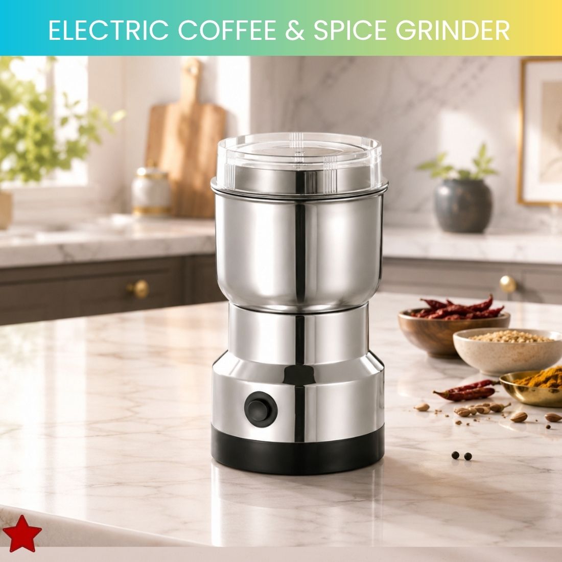 sacro Stainless Steel Mini Mixer Grinder With Coffee Maker for Masala/Coffee BeansZ321 Personal Coffee Maker-picture-11