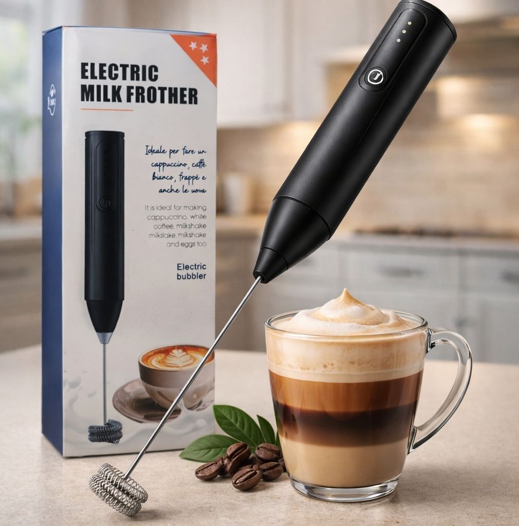 Electric Milk Frother Handheld | Coffee, Egg, Dahi Mixer Personal Coffee Maker-image-5