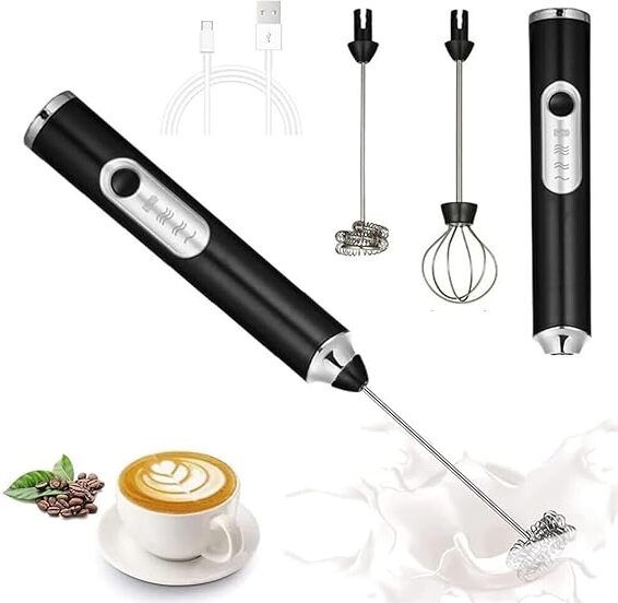 Coffee Beater Milk Frother Handheld USB Rechargeable Foam Maker for Coffee Personal Coffee Maker