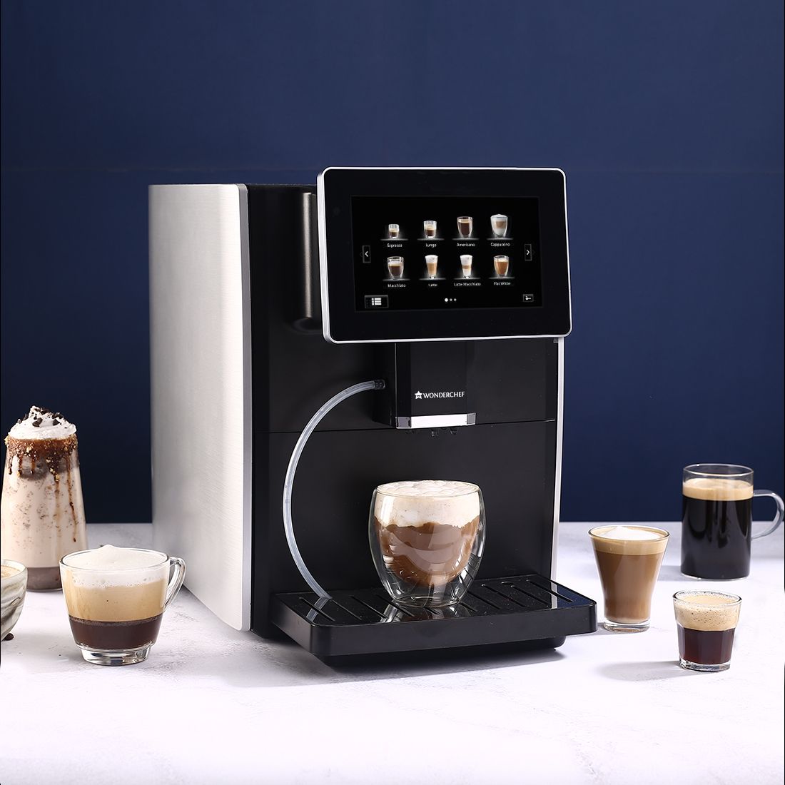 Regalia Fully Automatic Coffee Machine with Large 7 Inches Display 6 Cups Coffee Maker-image-42