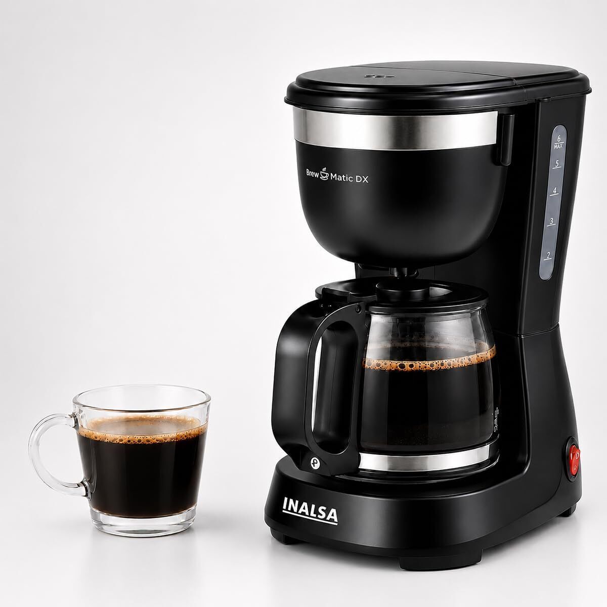 Matic DX |Anti Drip|See Through 680ml Carafe|630ml Water Tank |650W 6 Cups Coffee Maker-image-47