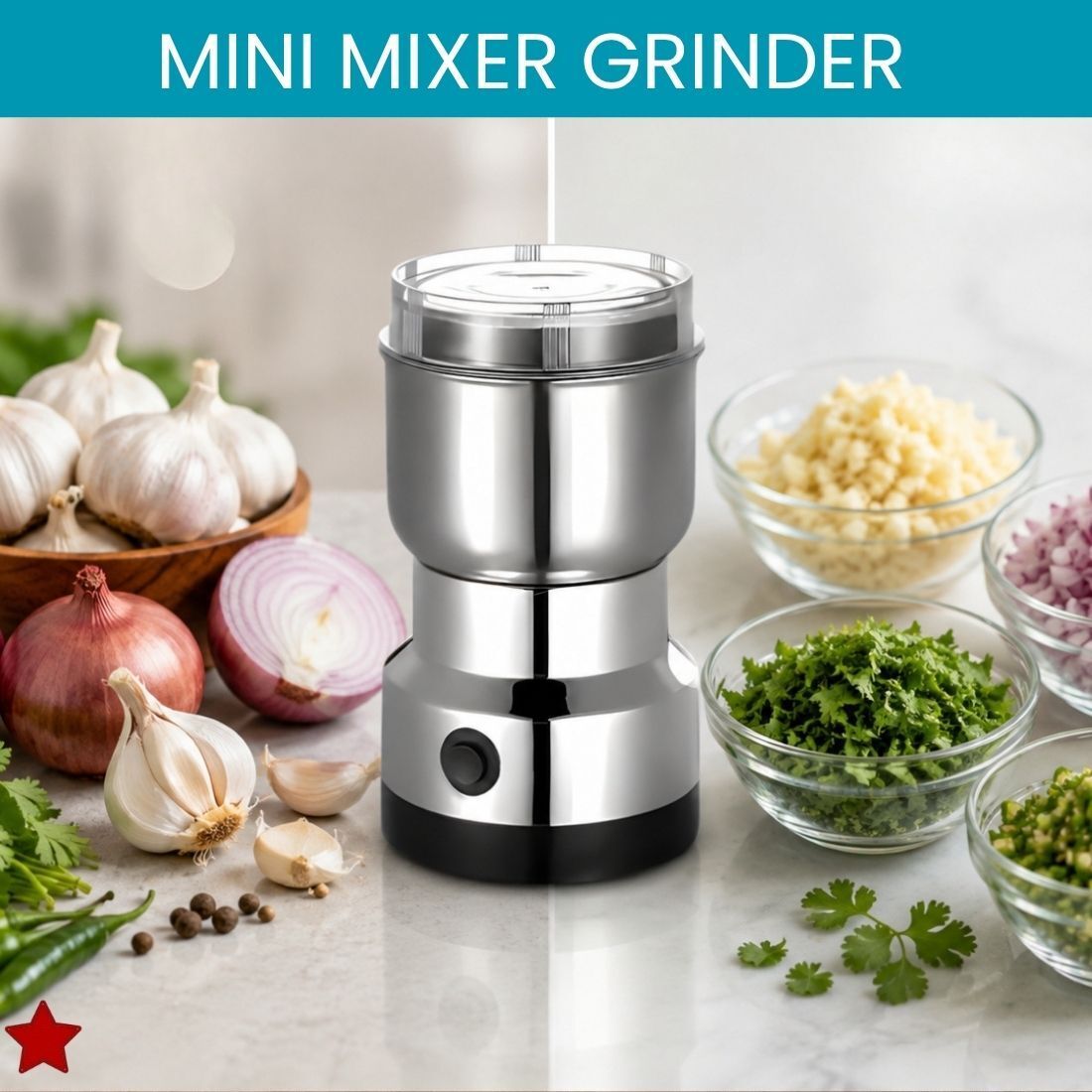 Stainless Steel Mini Mixer Grinder With Coffee Maker for Masala/Coffee BeansT320 Personal Coffee Maker-image-44