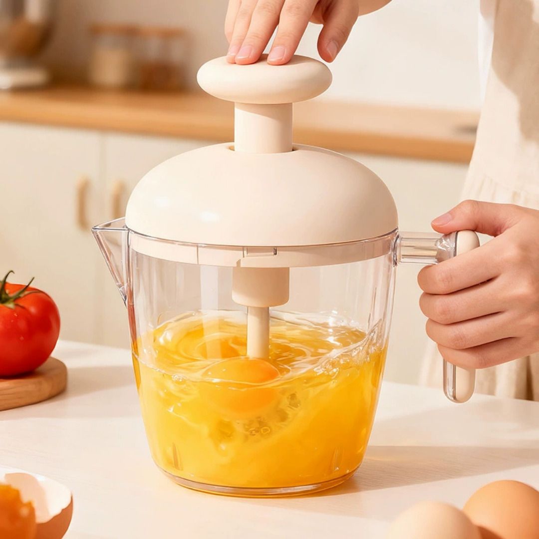 Manual Egg Mixer with Multi-Blade Whisk Personal Coffee Maker-image-17