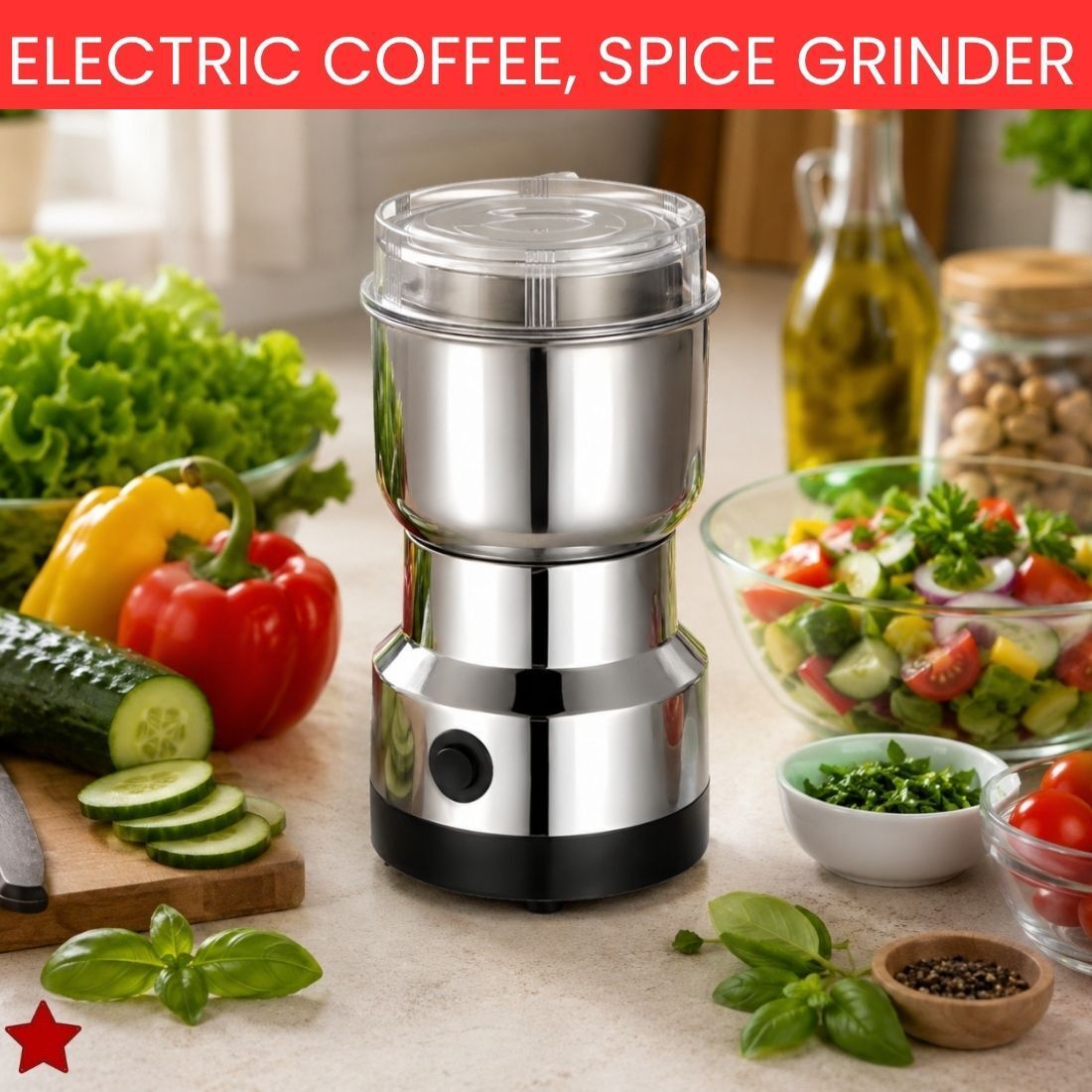 Stainless Steel Mini Mixer Grinder With Coffee Maker for Masala/Coffee BeansT360 Personal Coffee Maker-image-40