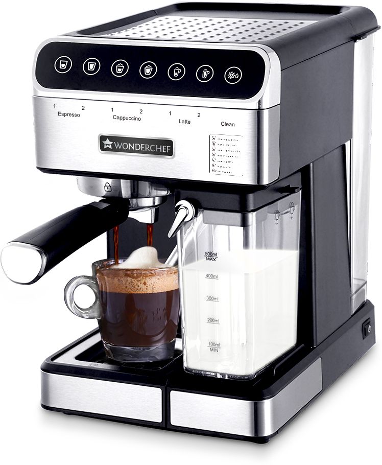 wonderchef Regenta Automatic Coffee Machine with Auto Frother 20 Bar Coffee Maker-picture-10