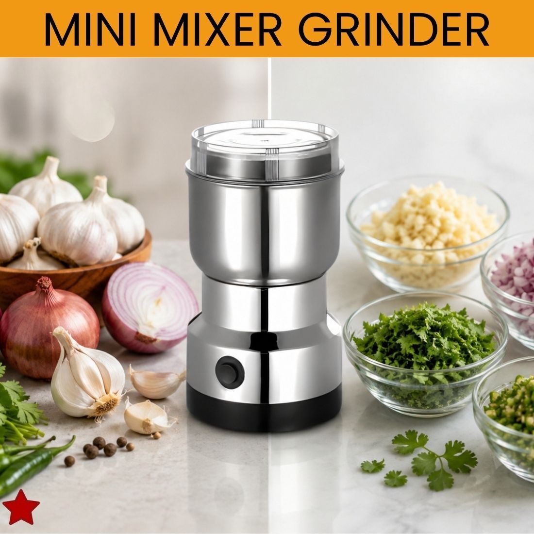 Stainless Steel Mini Mixer Grinder With Coffee Maker for Masala/Coffee BeansE328 Personal Coffee Maker-image-42