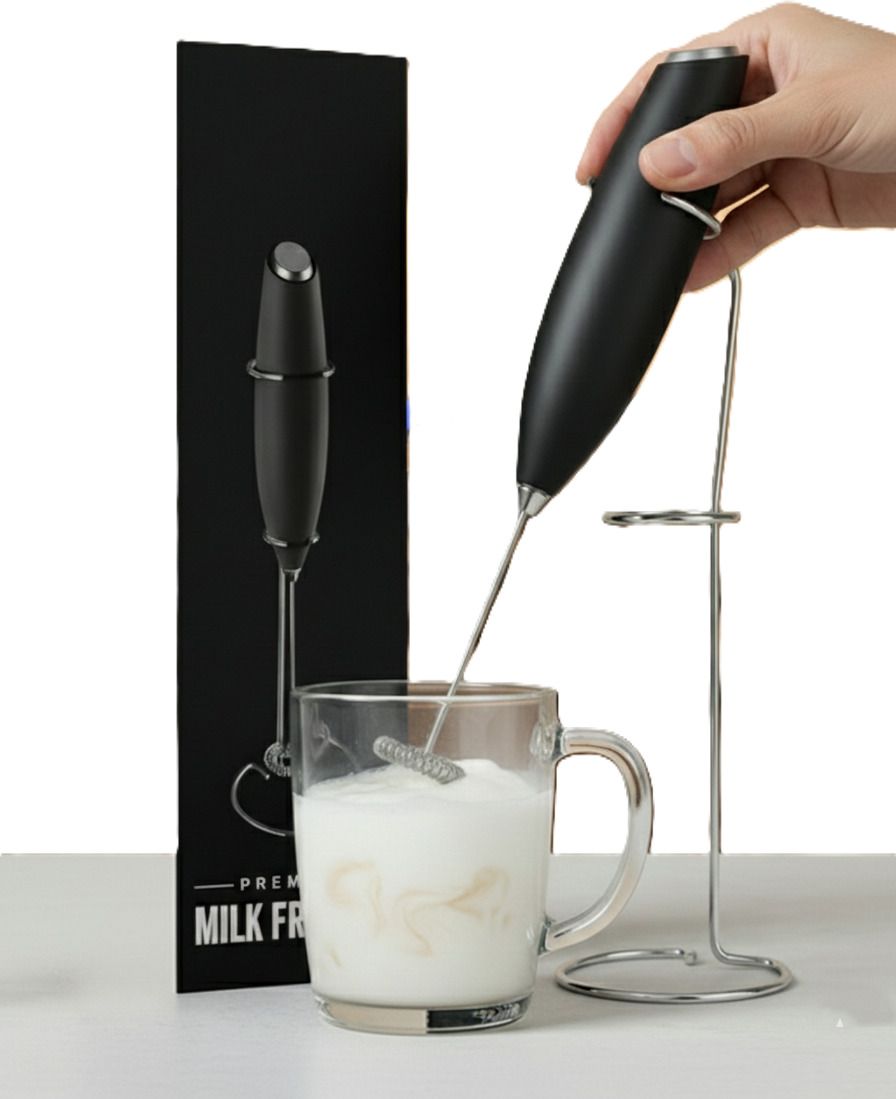 nibbin Coffee Maker Milk Frother – Includes Stand, Whisk Wand, and Batteries for Travel 10 Cups Coffee Maker-picture-27