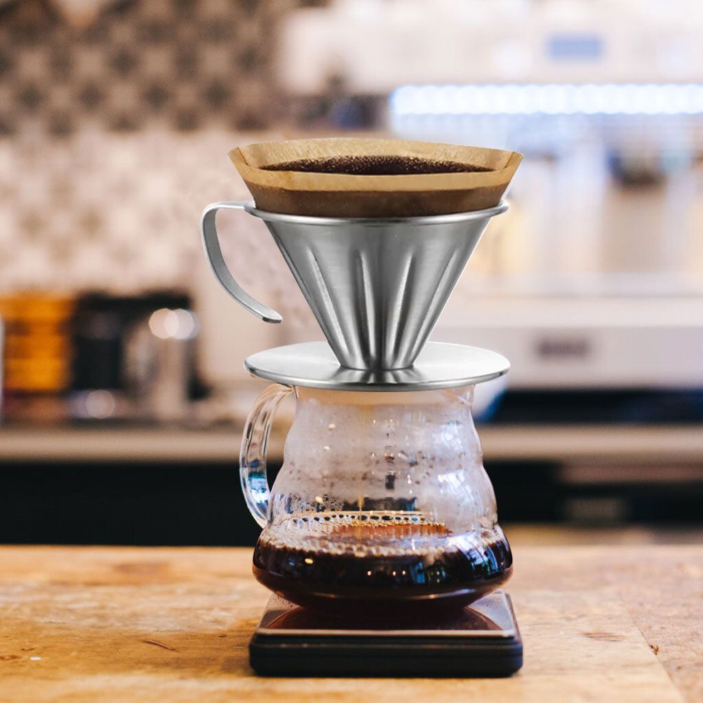 Stainless Steel Reusable Coffee Dripper for Mugs Carafes Personal Coffee Maker-image-12