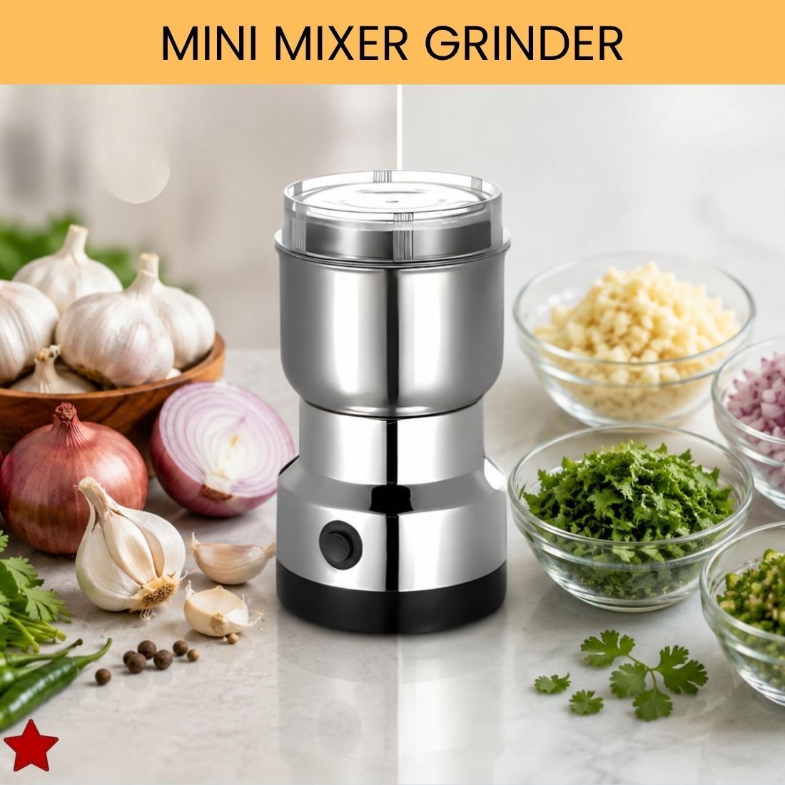 technest Stainless Steel Mini Mixer Grinder With Coffee Maker for Masala/Coffee BeansC226 Personal Coffee Maker-picture-32
