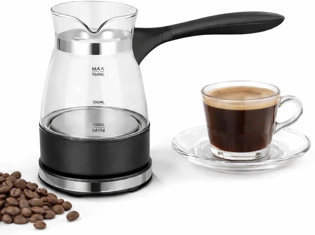 grebe Electric Turkish Coffee Maker, SS Kettle, Boiler with Power Switch and Handle, 5 Cups Coffee Maker-picture-8