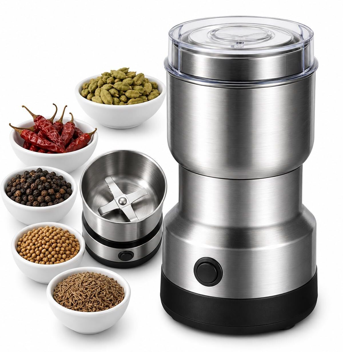 Multi-Functional Stainless Steel Coffee Bean Grinder for Spice, Miksi Mixer -S09 Personal Coffee Maker-image-11