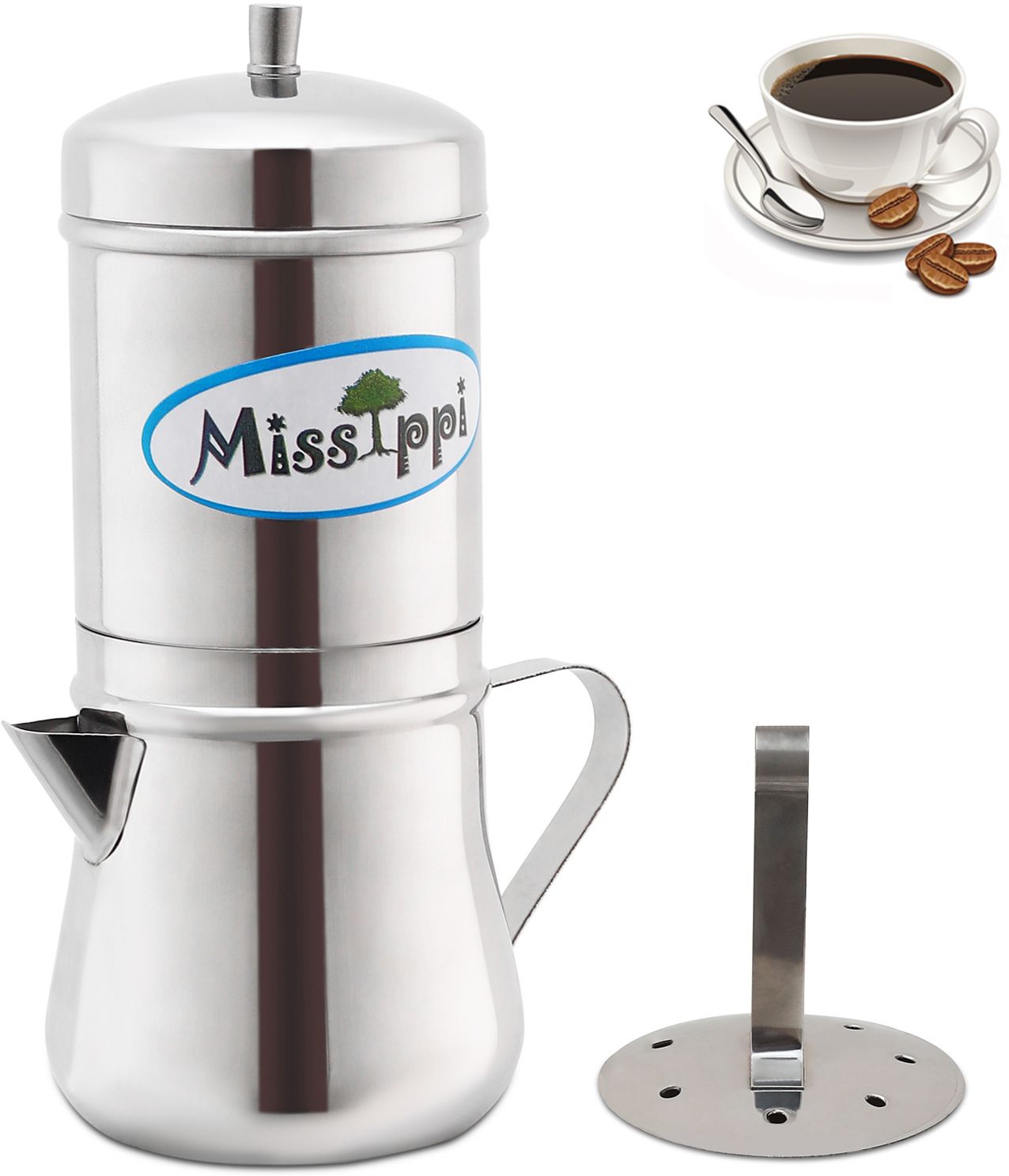 150 ml Stainless steel coffee maker 2 in 1 type Indian Coffee Filter-image-3
