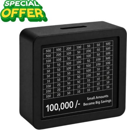 framezo Wooden Money Collection Box 1 Lakh Savings Challenge Bank Coin Bank-picture-1