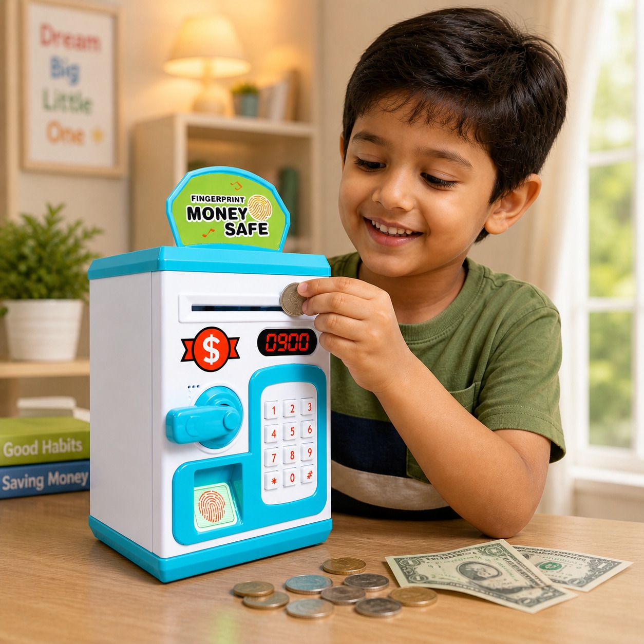 ATM Money Piggy Bank for Kids – Password Gullak with Lights & Sound Coin Bank-image-30