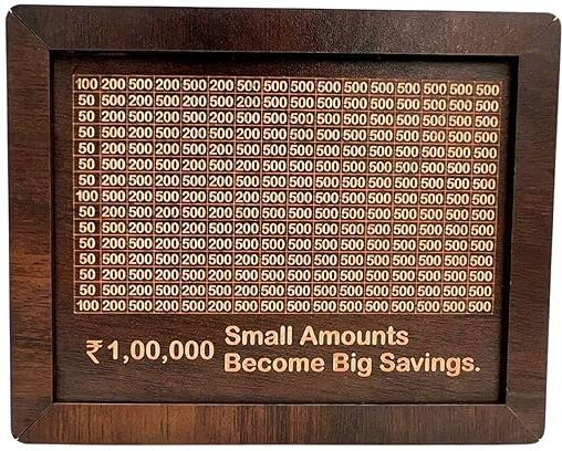 crazybuy Wooden Smart Money Bank Small Amounts Become Big Savings Goal Chart Coin Bank-picture-33