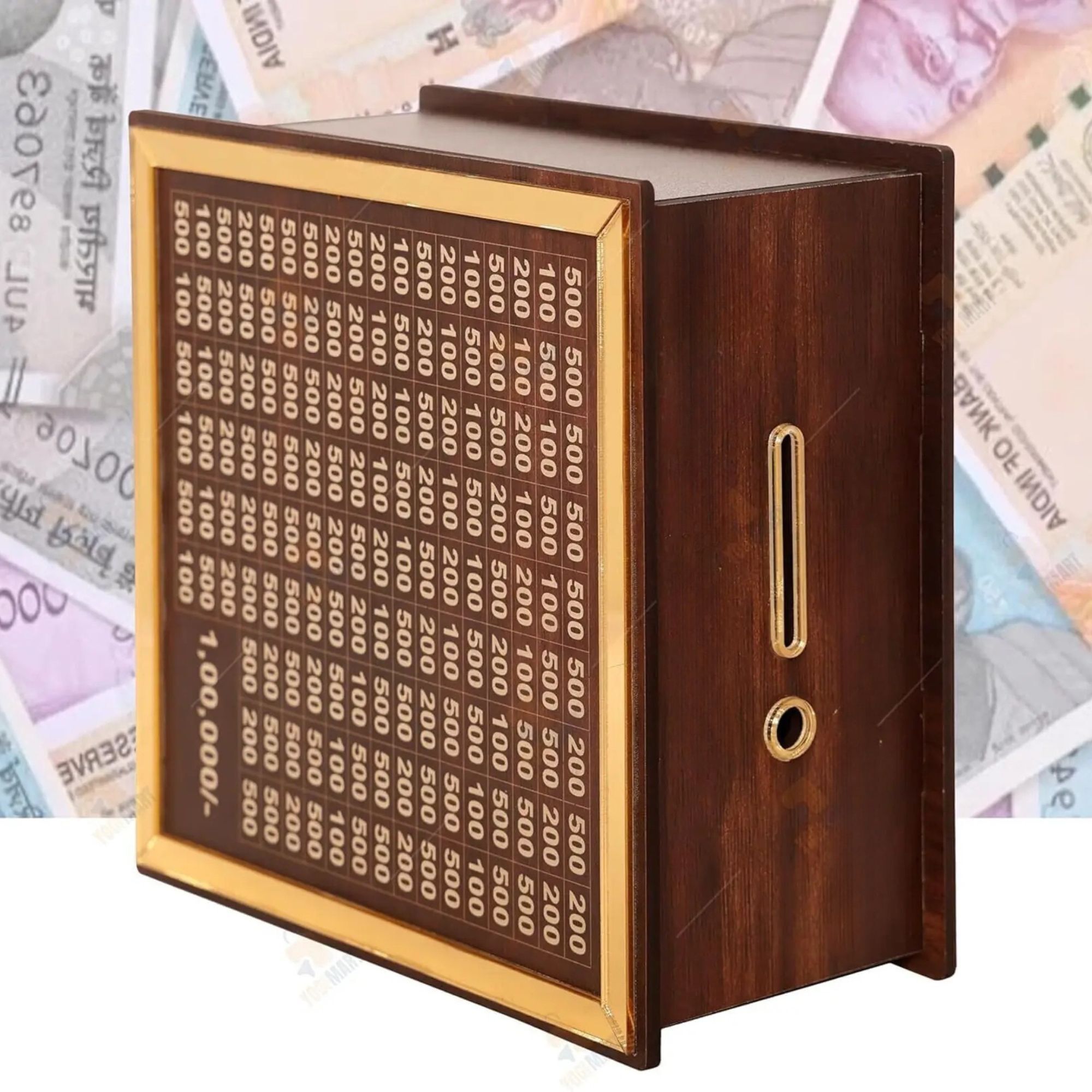 1 Lakh Premium Wooden Money Saving Box Challenge Piggy Bank | Coin Bank for Kids Coin Bank