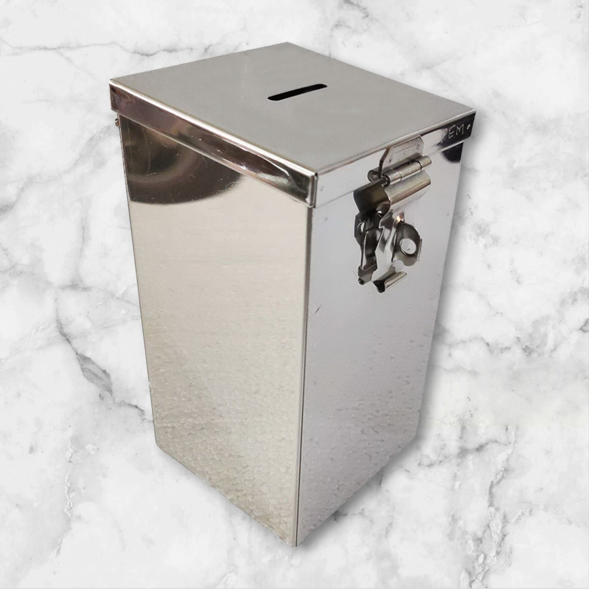 Stainless Steel Coin Box / Donation Peti / Gullak Coin Bank