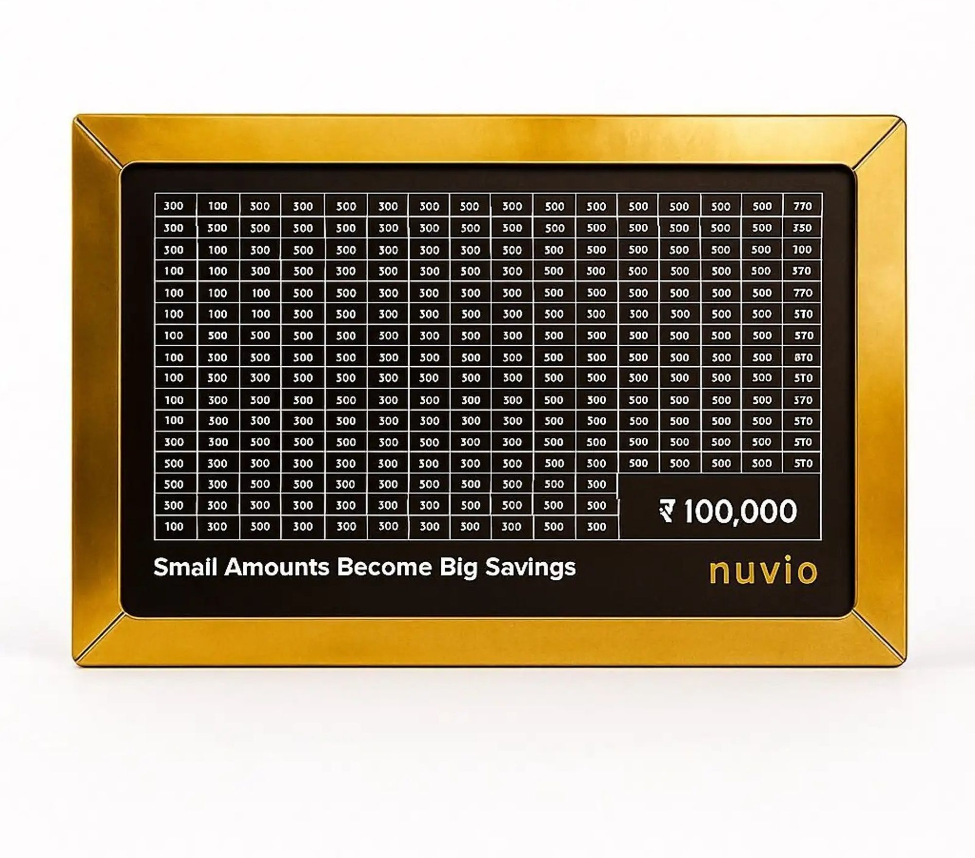 nuvio Wooden Cash Savings Challenge Box ₹1 Lakh Goal Money Bank Coin Bank-picture-18