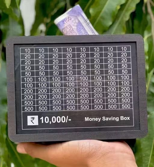 Wooden Money Saving Box for Kids, Savings Box(10000) Coin Bank